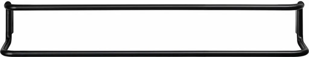 Porte-serviettes double barre mural salle de bain Noir Mat 60 cm Modo