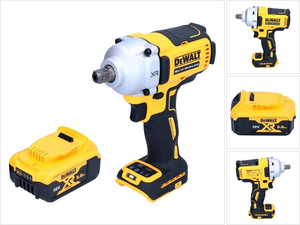 DeWalt DCF 892 N Akku Schlagschrauber 18 V 812 Nm 1/2" Brushless + 1x Akku 5,0 Ah - ohne Ladegerät