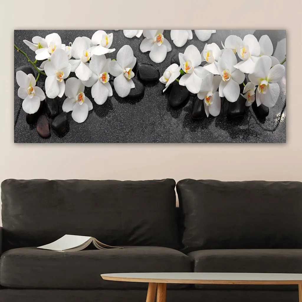 Tableau 100% Canvas 50x120 cm aux Couleurs Vives et Châssis de Qualité