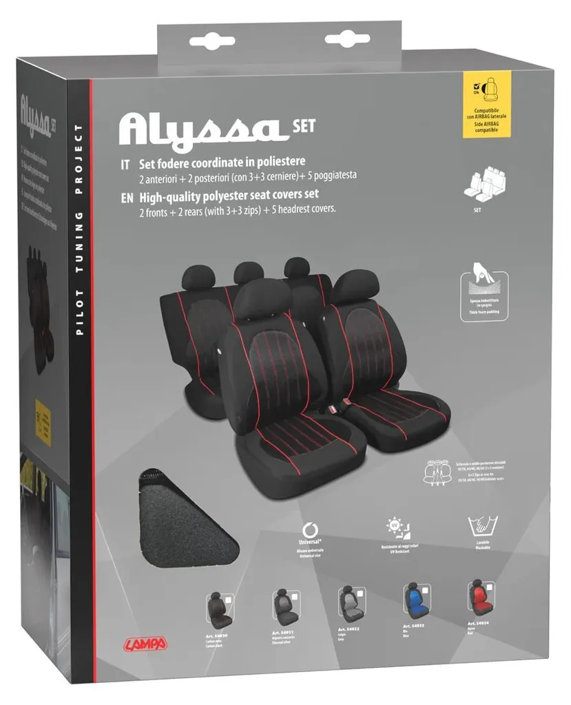 Rénover son salon avec le set de housses Alissa Noir - Pack coordonné - 4
