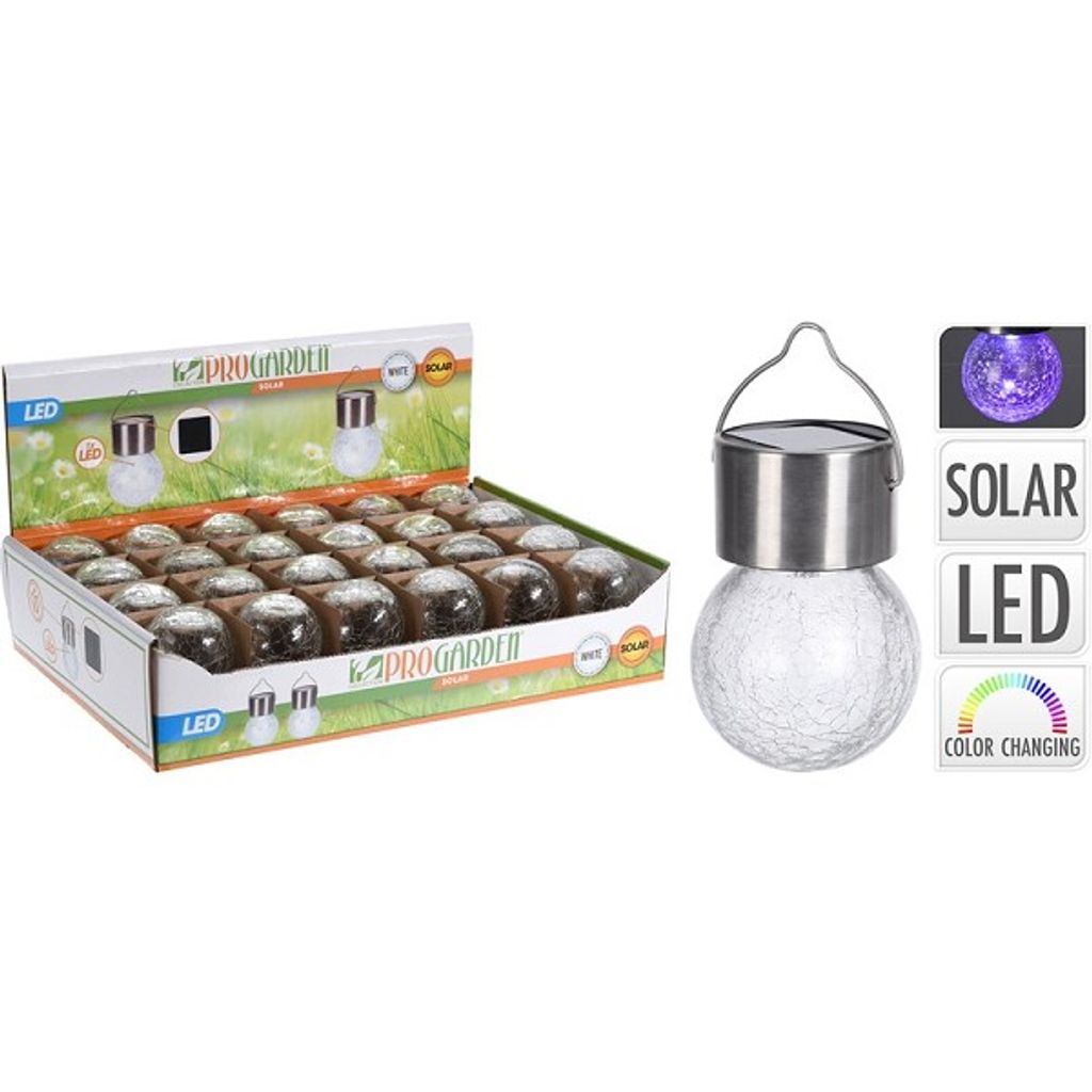 Viacfarebná LED solárna žiarovka 6 cm Automatická zmena Obrázok produktu 
