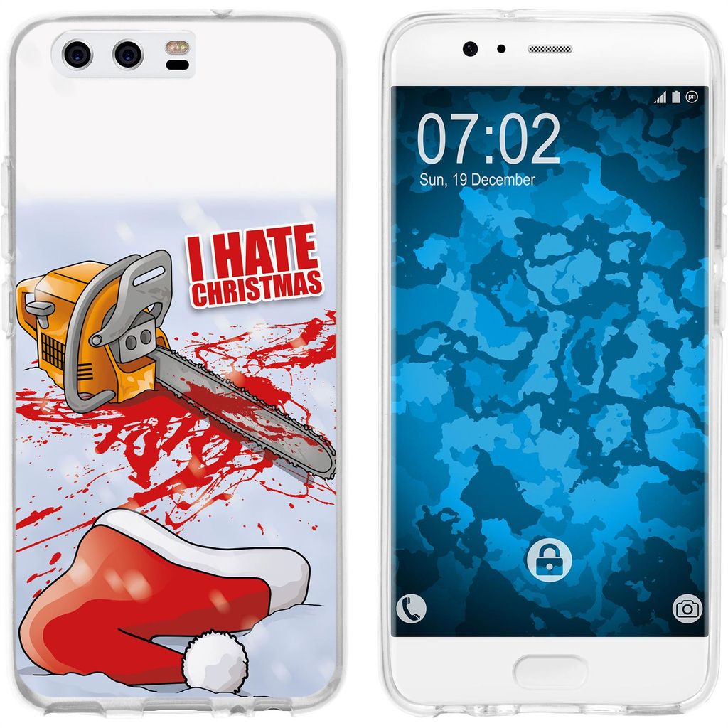 PhoneNatic Case kompatibel mit Huawei P10 Plus Silikon-Hülle X Mas Weihnachten Hate X-Mas M8