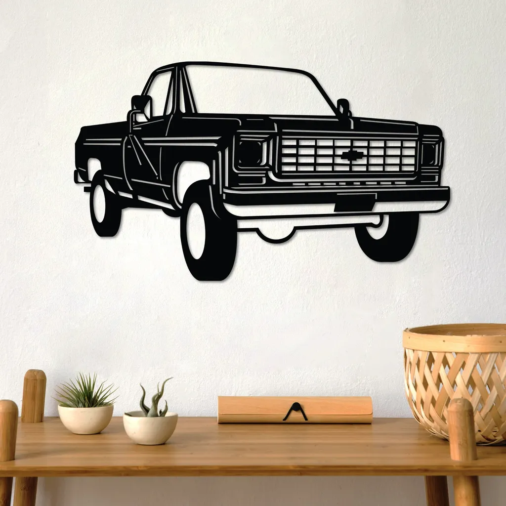 Décoration Murale Métal Chevrolet Chevy K20 Vintage Style Industriel