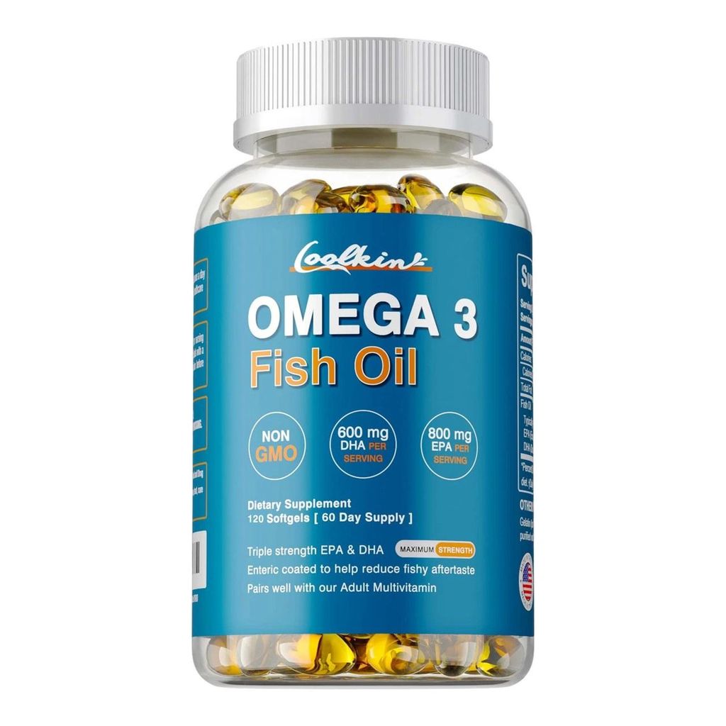 Omega 3 Fish Oil 2000mg (120 Kapseln) Nahrungsergänzungsmittel, Gehirn, Herz, Kreislauf, Gelenke, Haut, Knochen, Gelenkgesundheit