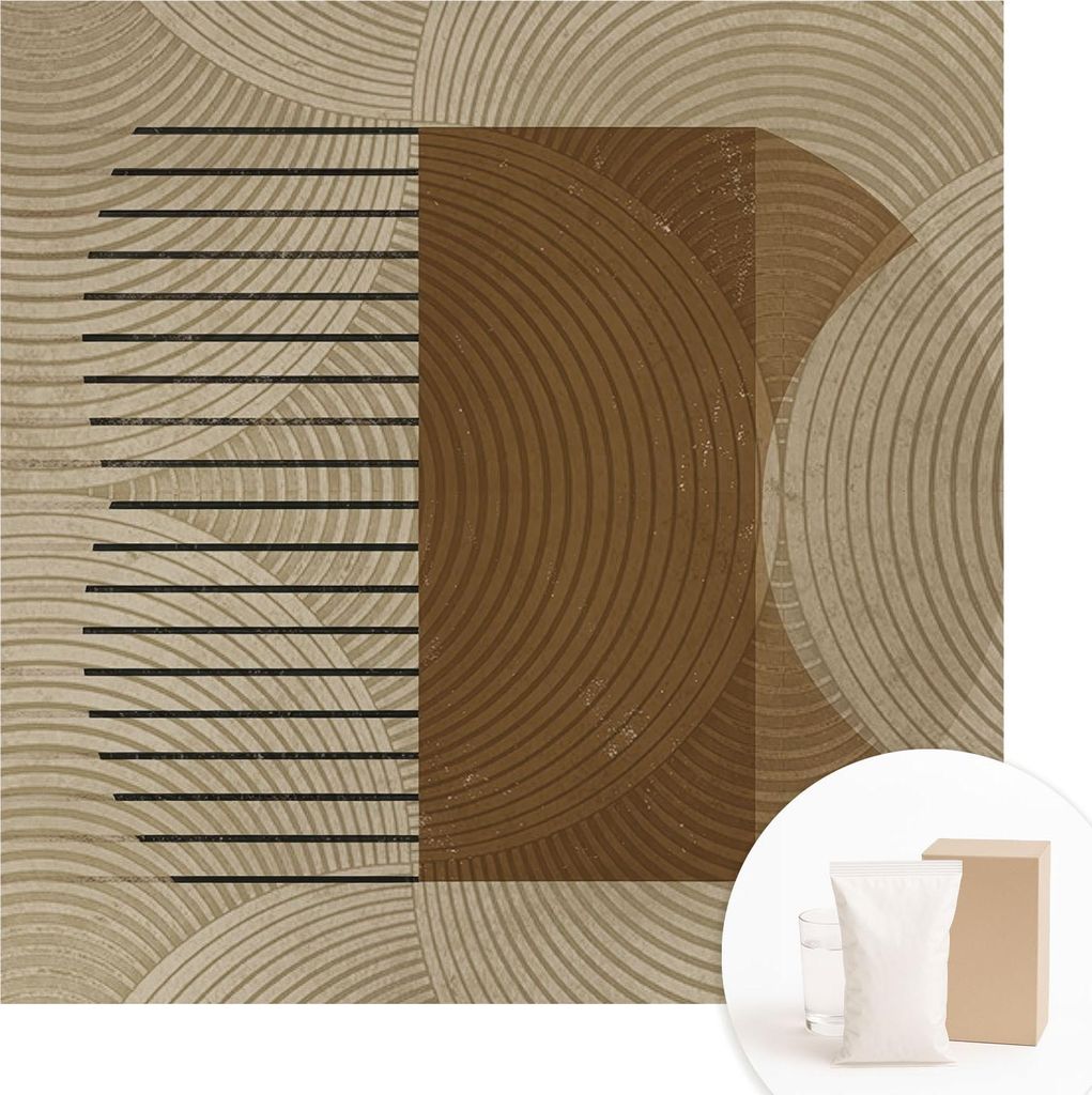 Fototapete - Wandbilder für Wohnzimmer - 250x250 cm - Dekorative Wandfolie - Modernes Design für Wanddekoration - Tapeten für Innenräume - Geom...