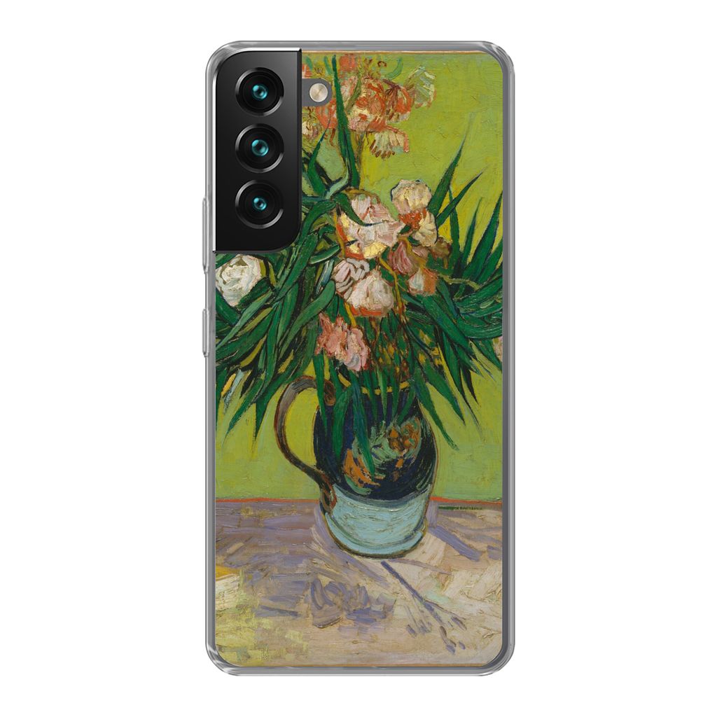 MuchoWow Handyhülle Schutzhülle Hülle für Samsung Galaxy S22 Der Oleander - Vincent van Gogh Silikon Softcase Handy Hülle - Mobiltelefonhülle