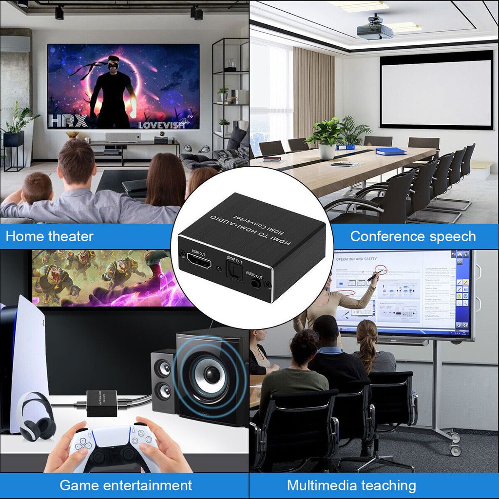 HDMI Stereo Audio Extractor Converter 4K * 2K HDMI to HDMI Produktbild 6