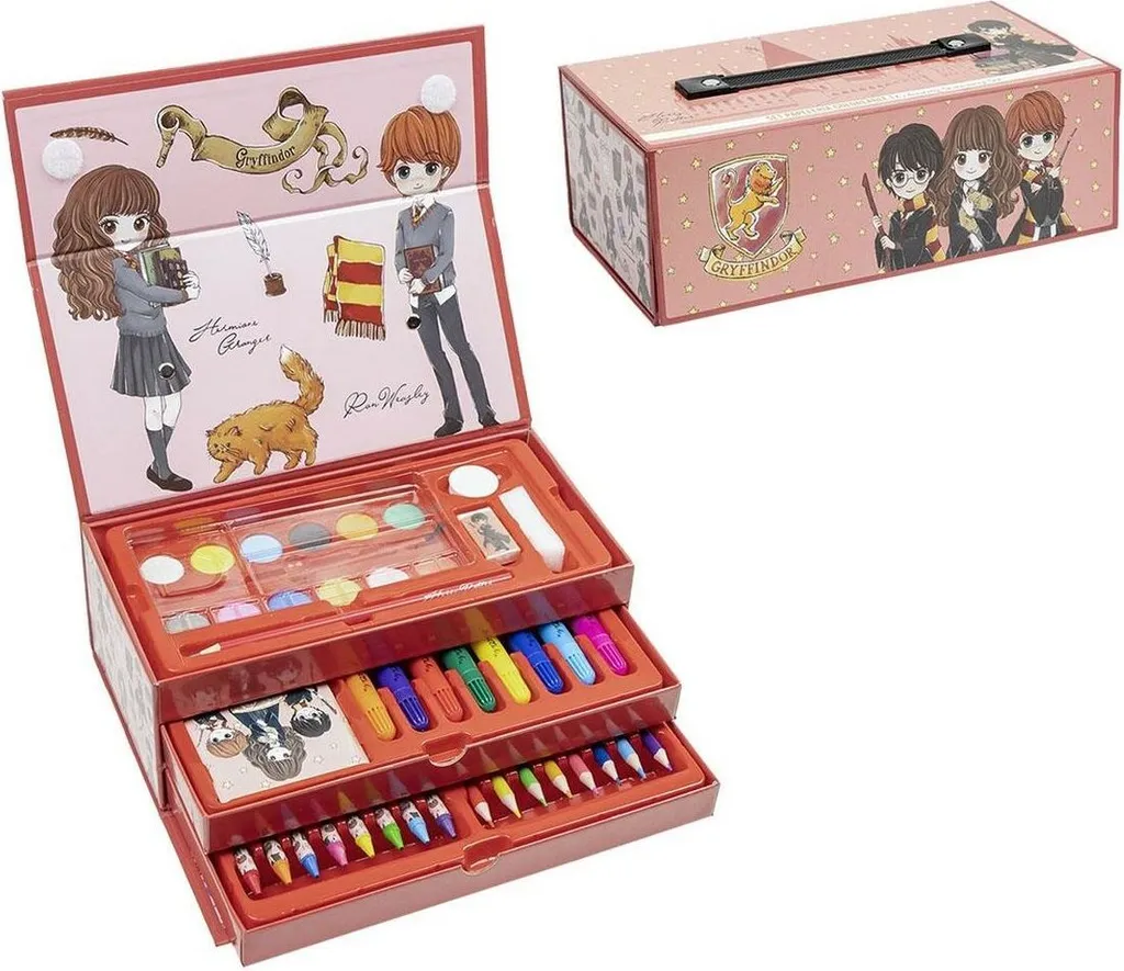 Set Disegno Harry Potter Valigetta Rossa - Kit Pittura Professionale Bambini