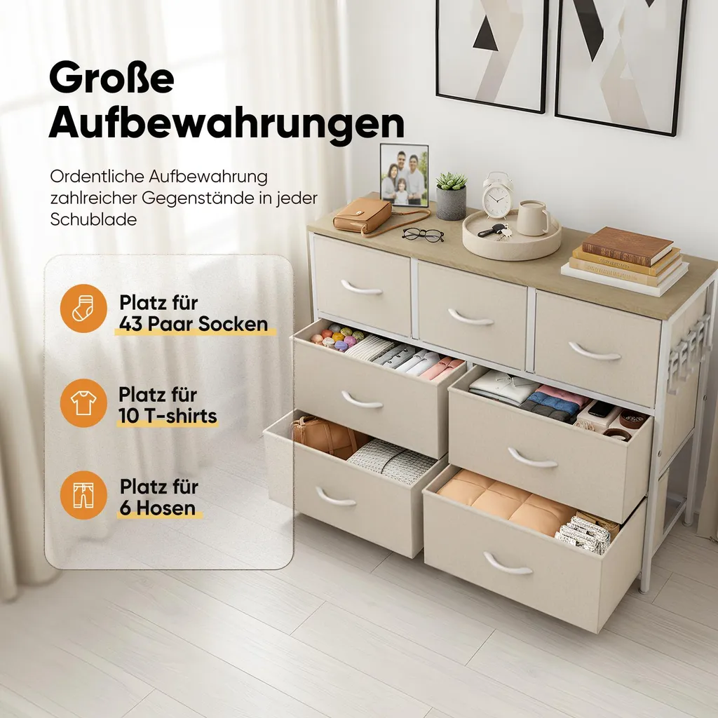 Commode de rangement en tissu pour optimiser les petits espaces