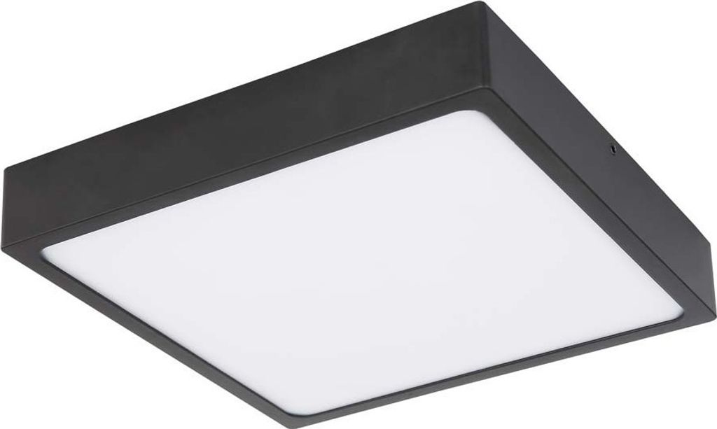 LED Deckenleuchte, Metall, Graphit, Opal, H 2,6 cm