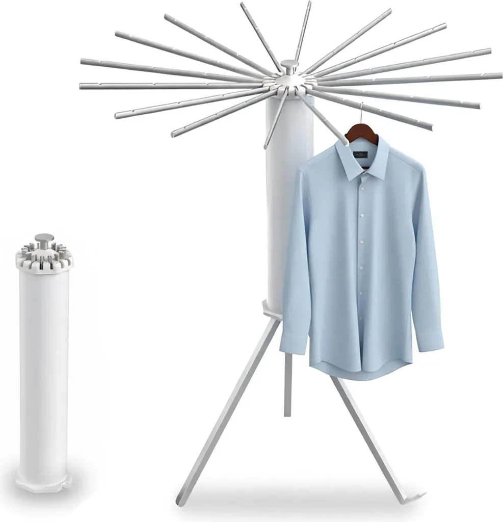 Séchoir à linge pieuvre pour appartement 16 barres pliables et mobiles