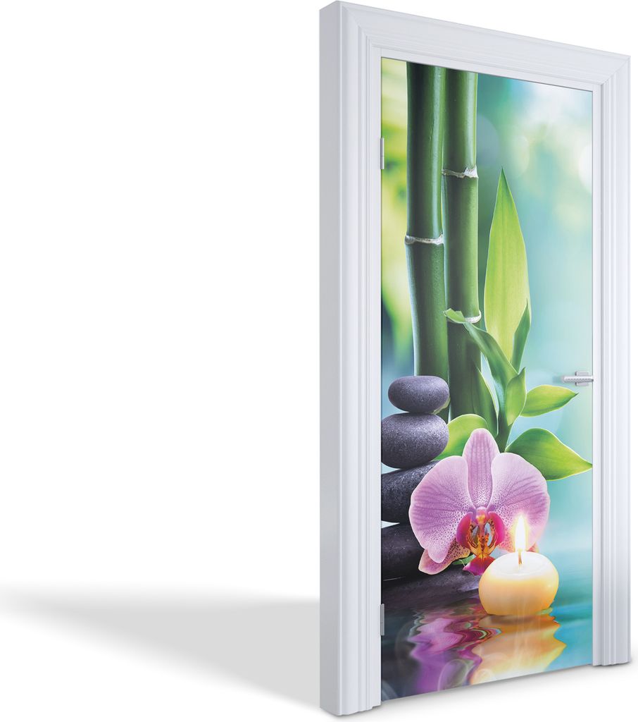 Türfolien Design Selbstklebende Wandsticker Türtapeten - Entspannung und Harmonie - 95 x 205 cm