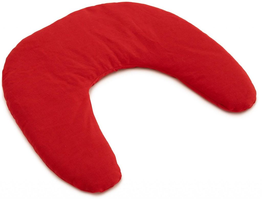 GIRAFFENLAND Traubenkern Nackenhörnchen Bio Stoff rot 30x33 - Traubenkernkissen - Nackenkissen - Wärmekissen für Nacken