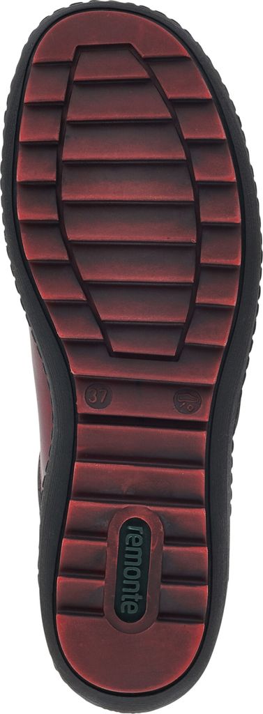 Remonte Damen Stiefelette flexible und dämpfende Sohle mit Reißverschluss R1477, Größe:37 EU, Farbe:Rot