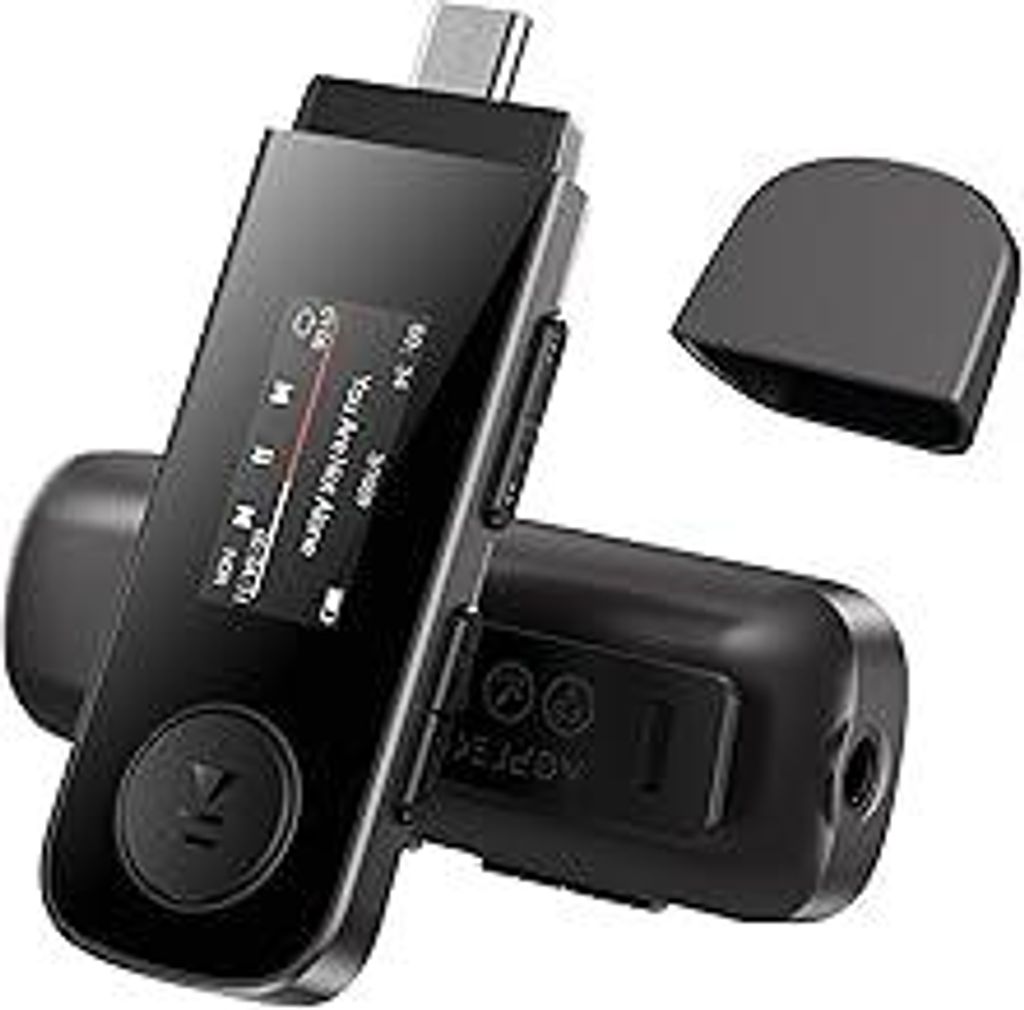 AGPTEK 64GB USB MP3 Player mit Bluetooth 5.3, Clip MP3 2 in 1 Type-C & USB Musikplayer mit FM Radio, Aufnahme, Unterstützung Handy Verbindung