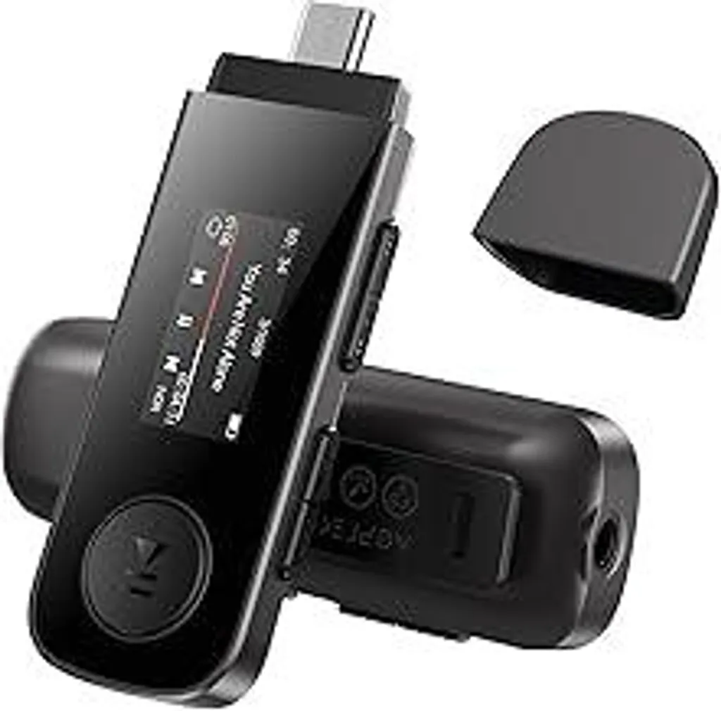 Lettore MP3 USB AGPTEK da 64 GB con Bluetooth 5.3, Clip MP3 2 in 1 Tipo C e lettore musicale USB con radio FM, registrazione, supporto connessione cellulare