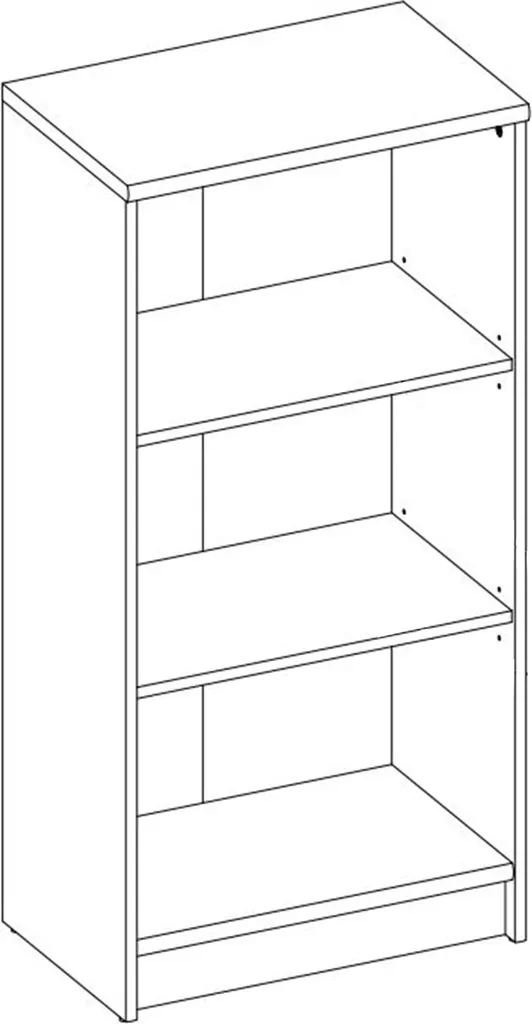 Bibliothèque de Rangement Olli en Hêtre - Meuble Polyvalent 54x111x34cm - 3