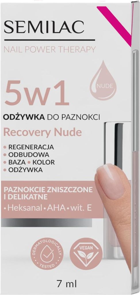 SEMILAC Nail Power Therapy 5in1 Recovery Nude Nagelpflege 7ml