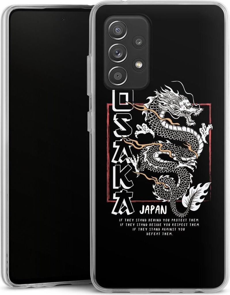 DeinDesign Handyhülle für Samsung Galaxy A52 Silikon Hülle Case Smartphone Schutzhülle Drache Japan Meer