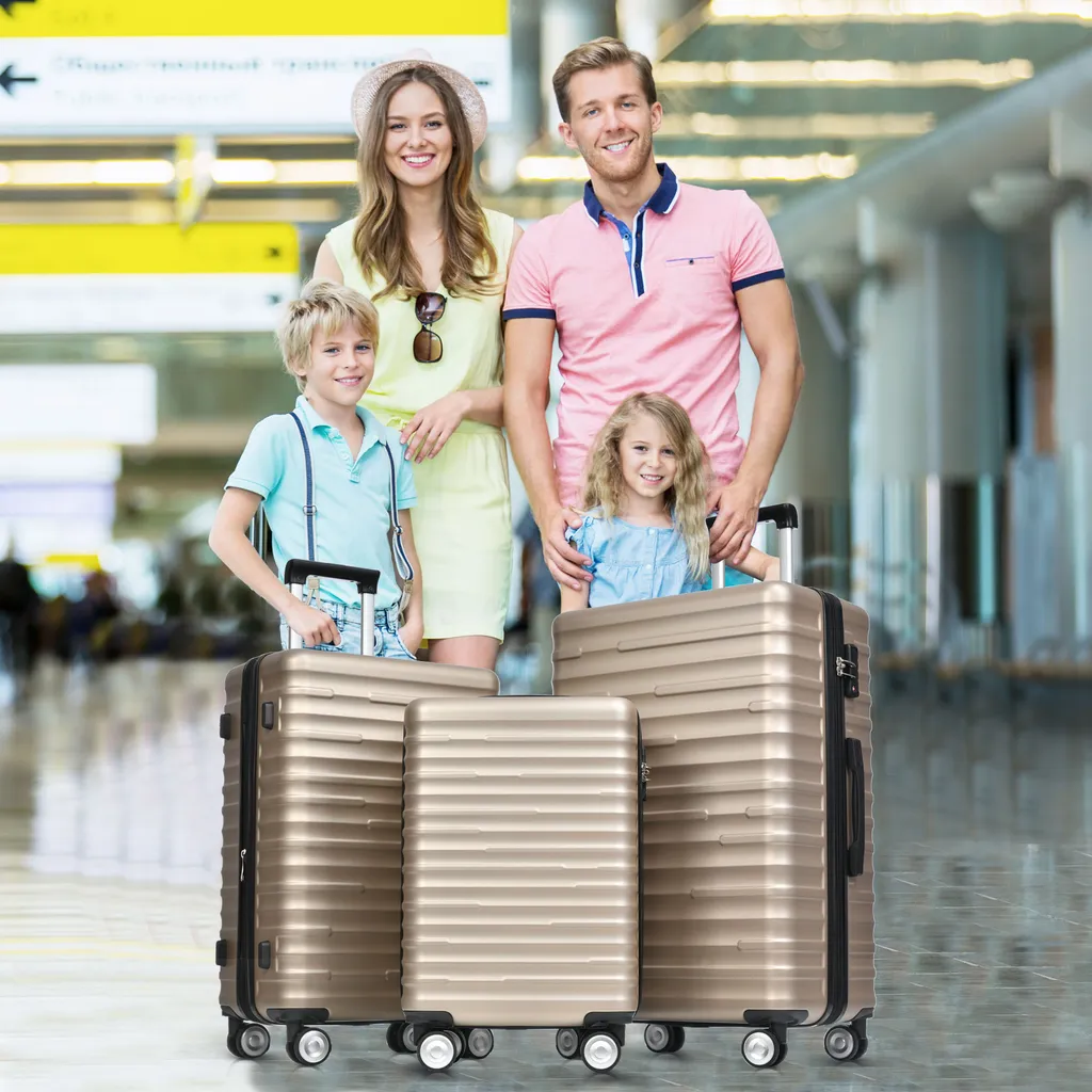 Set 3 Trolley Merax Oro - Valigie Rigide con TSA per Ogni Viaggio - 2