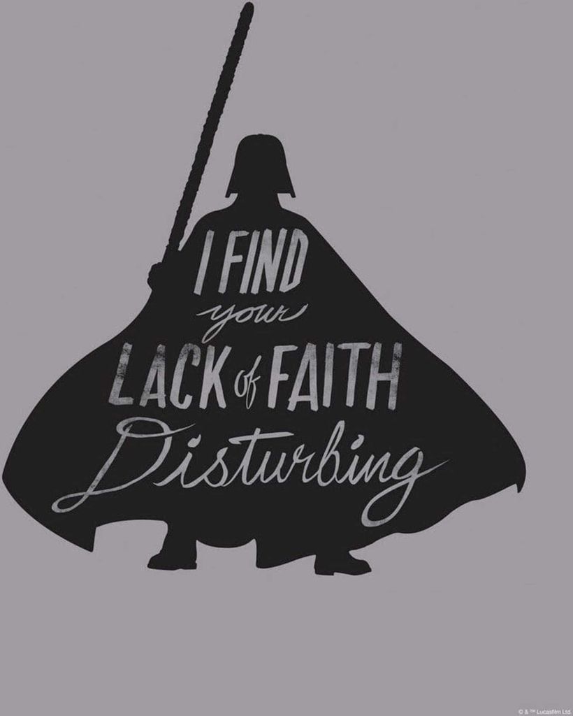 Star Wars Kunst Poster Silhouette Darth Vader Zitate - 40 x 50 cm