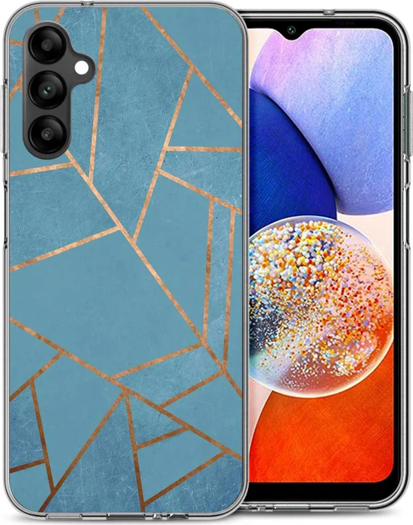 Cover Design imoshion Samsung A14 Blue Graphic - Stile e Protezione 5G