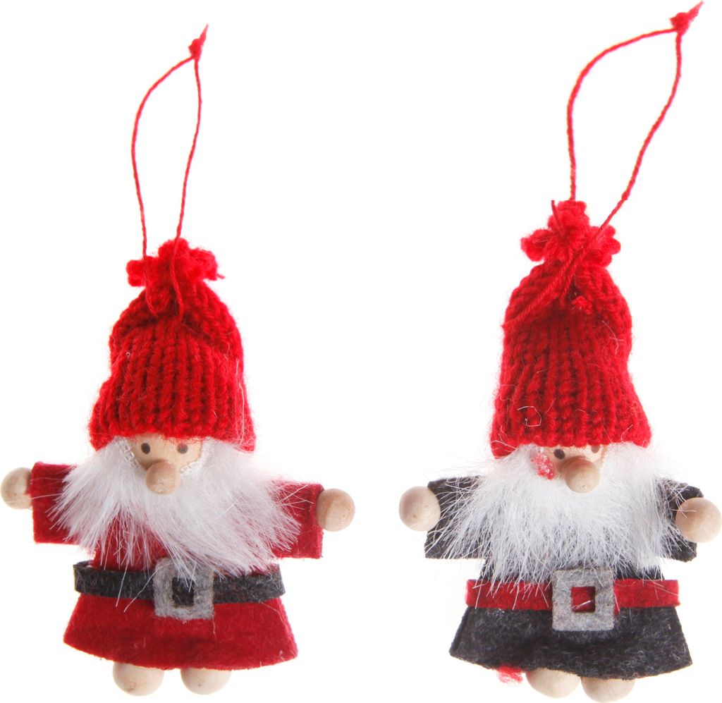 Sass & Belle Santa Filz hängende Dekoration (ein Zufälliger geliefert)