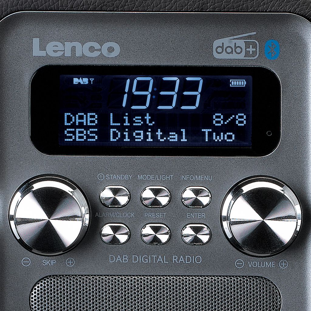 Lenco PDR-040 Tragbares DAB+ Radio Aus Bambus Mit Bluetooth, Akku Und  Weckfunktion  Wei Akku Radio 2000mAh