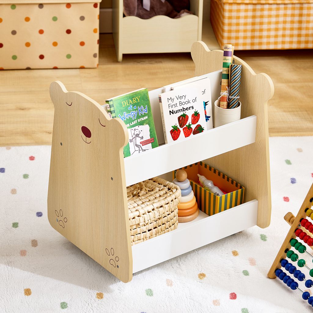 SoBuy KMB103-WN Półka dziecięca na kółkach Organizer Szafka Zdjęcie produktu 2
