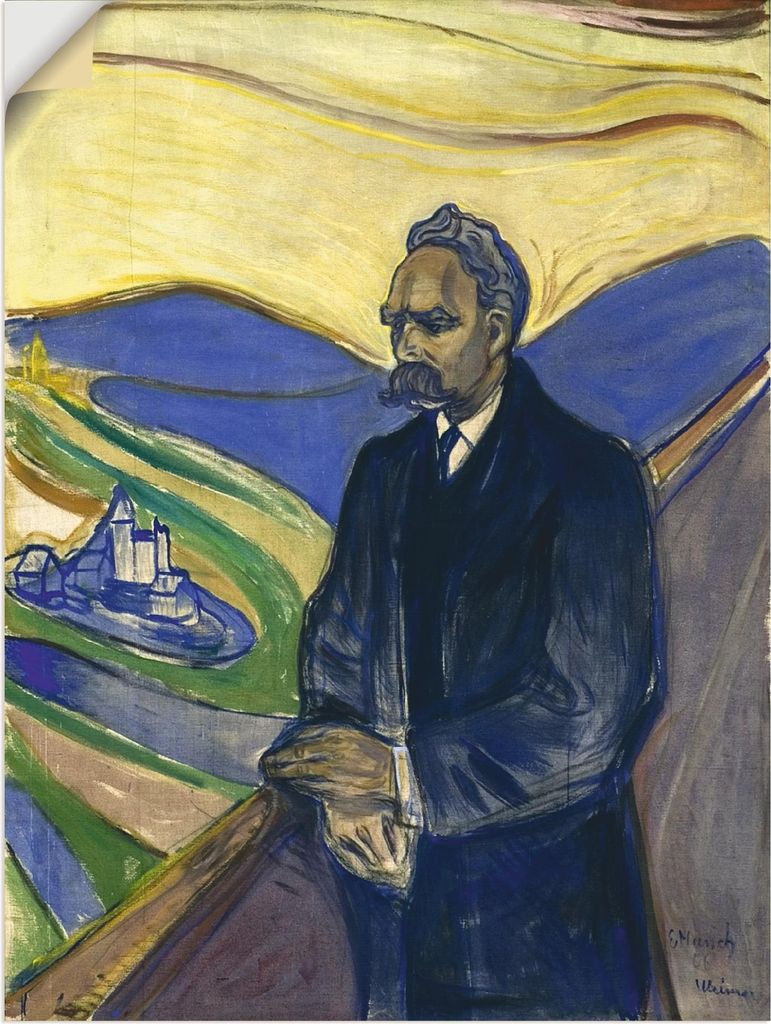 ARTland Wandbild, selbstklebend Porträt von Friedrich Nietzsche. 1906 Größe: 45x60 cm