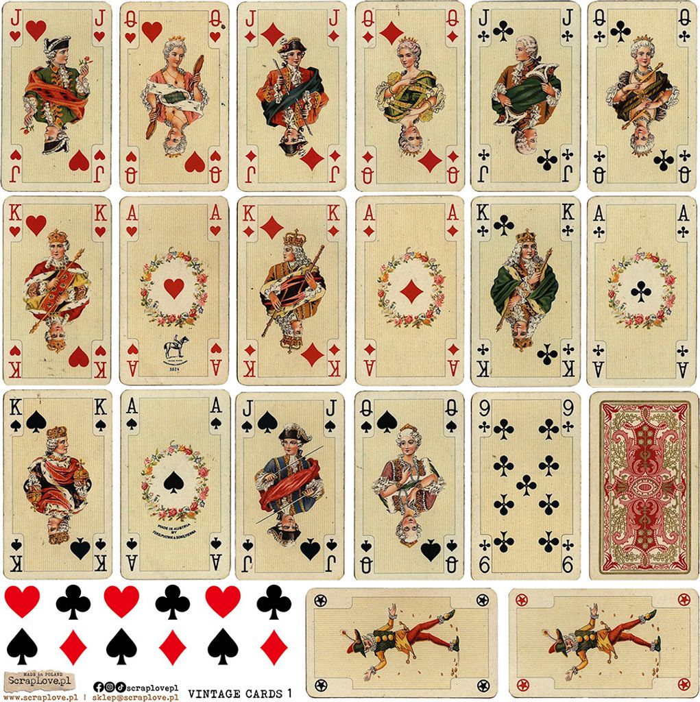 AUFKLEBER ScrapLove Nachbildung Stickers - Vintage Cards 1