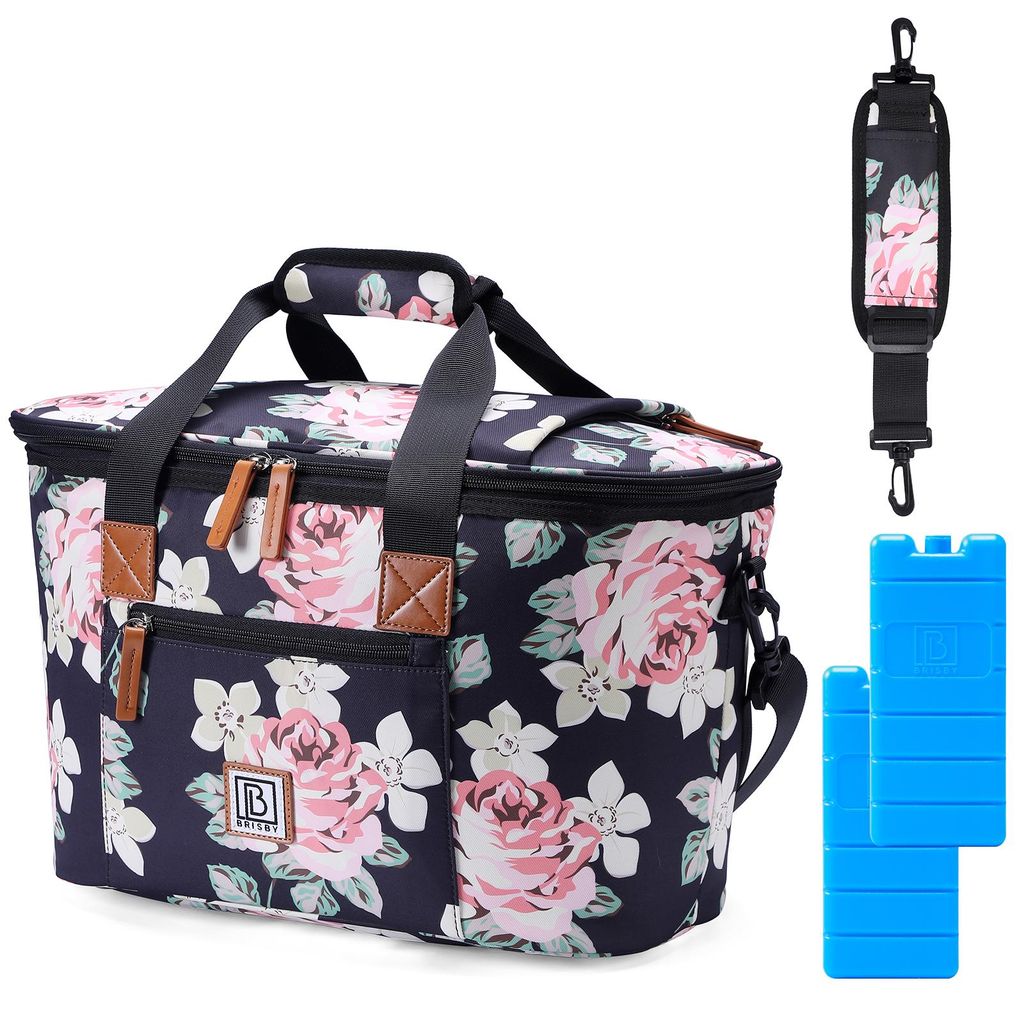 Brisby Kühltasche 21 l – 4-lagige Isolierung – Blumenmuster Produktbild 
