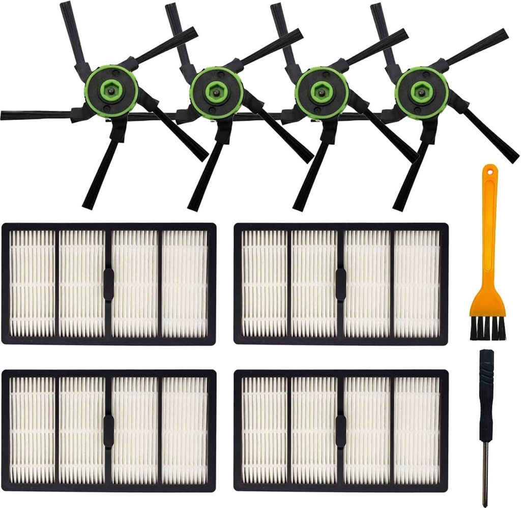 INF 10er-Pack Staubsauger-Zubehörset für iRobot Roomba S9 (9150), s9 plus (9550) Mehrfarbig