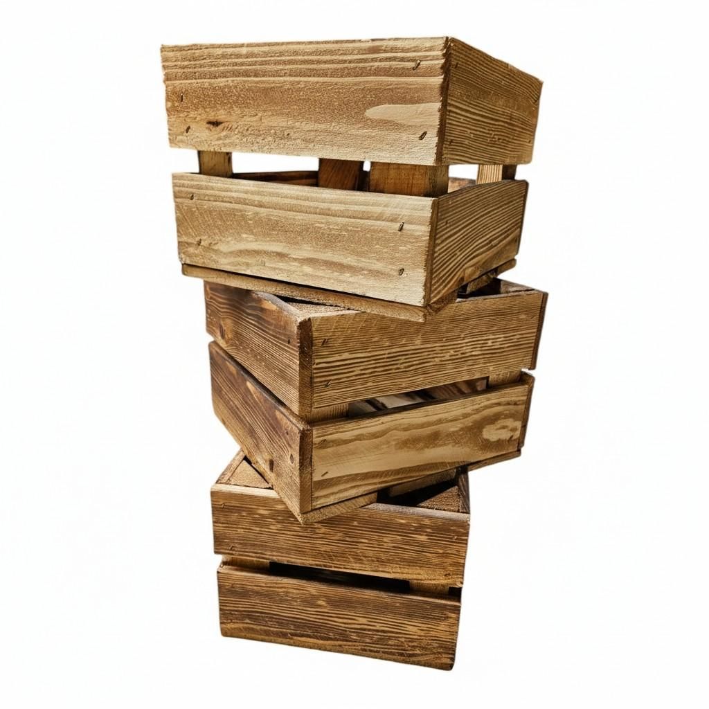 Kleine Holzkisten geflammt Deko Geschenkbox aus Holz Produktbild 