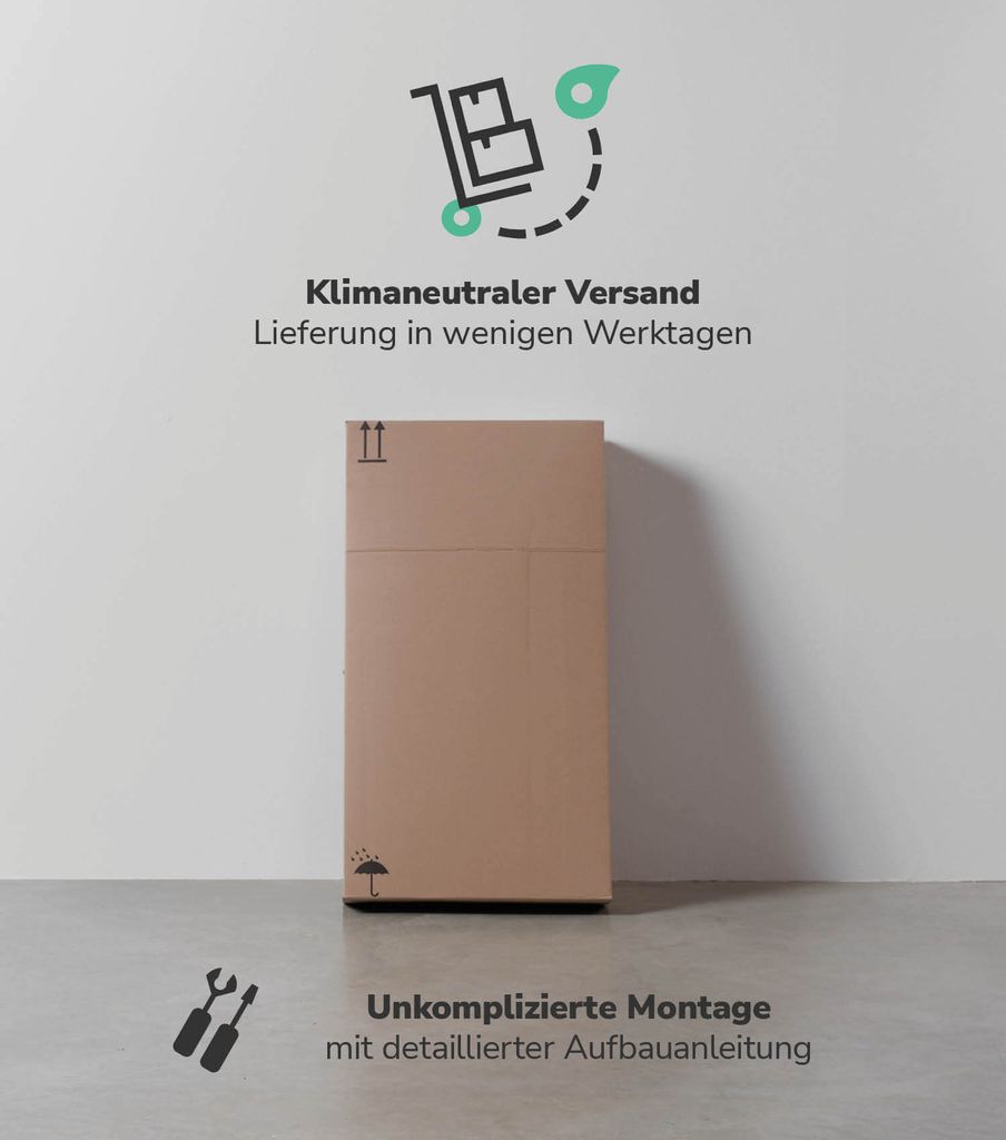 mokebo® Wäscheschrank in Weiß 'Der Wäschehüter', Produktbild 4
