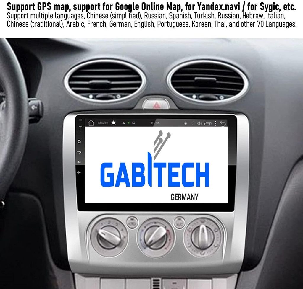 9 zoll Android 13 Autoradio für Ford Focus 2 MK2 MK3 Exi AT 2004-2011 GPS Navigation 8GB RAM 128GB ROM Drahtlos Carplay und Android Auto