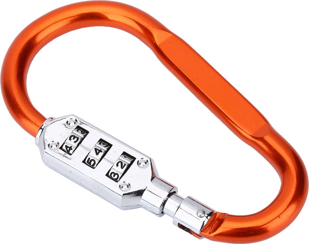 Reisetasche Gepäck Sicherheit Kombination Schloss Verriegelung Carabiner Vorhängeschloss Orange