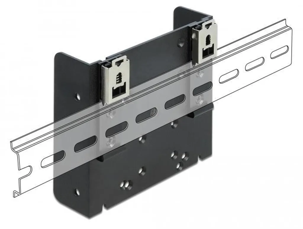 Kit de montage sur rail DIN Delock pour monocarte Raspberry Pi et SBC - 8