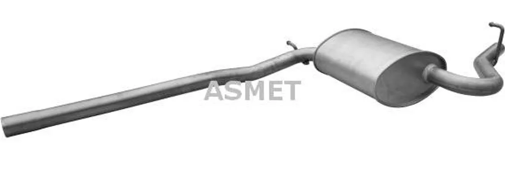 Silencieux intermédiaire d'échappement ASMET 6012 adapté à Audi A4