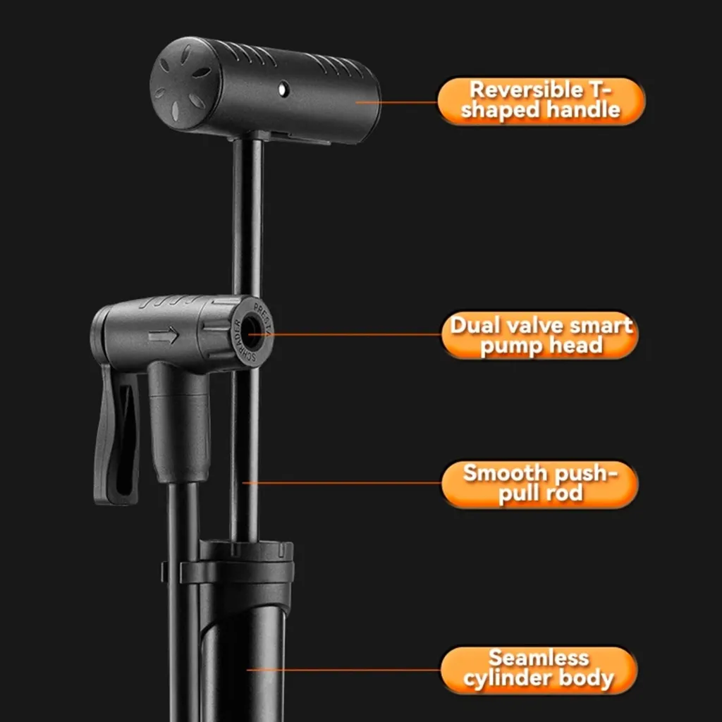 Pompe à vélo haute pression 11 bars avec manomètre et tête de valve double - 2