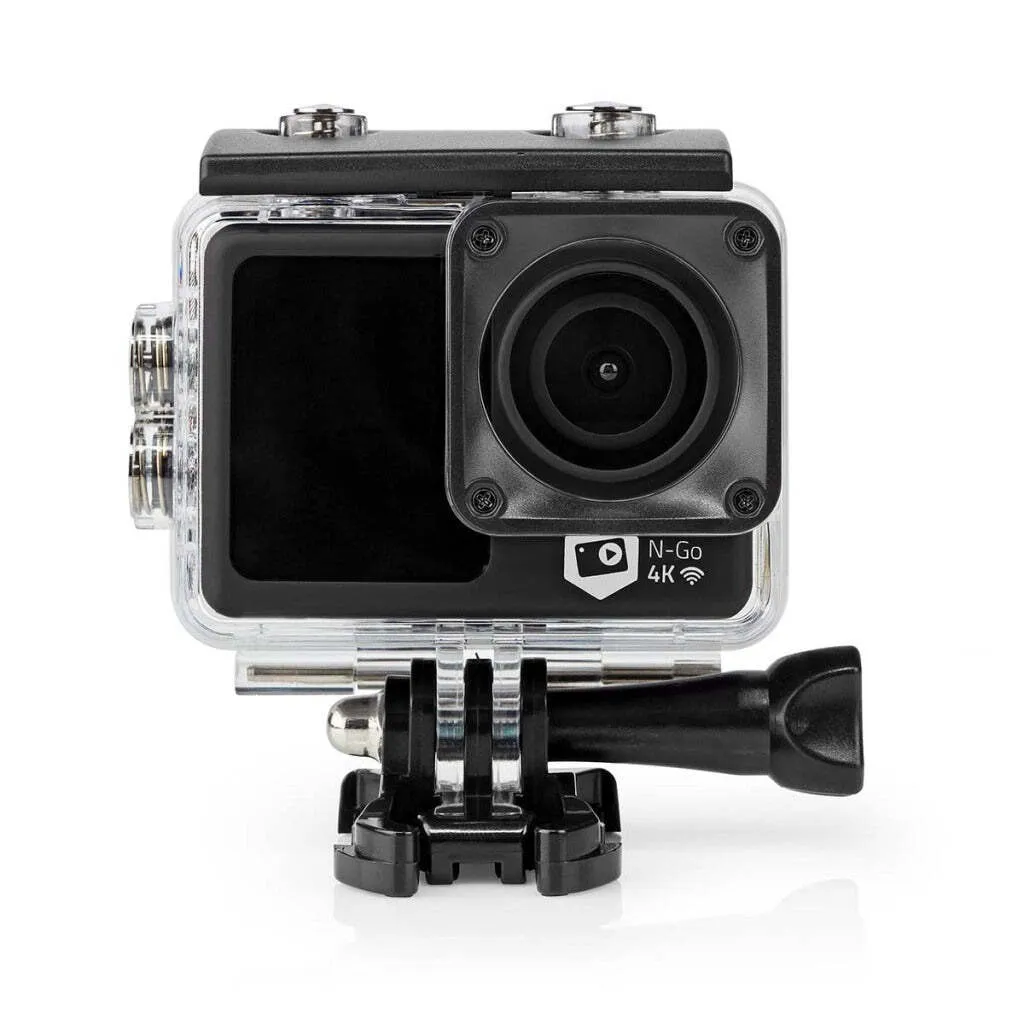 Caméra sport étanche 4K Wi-Fi avec double écran LCD et montures incluses