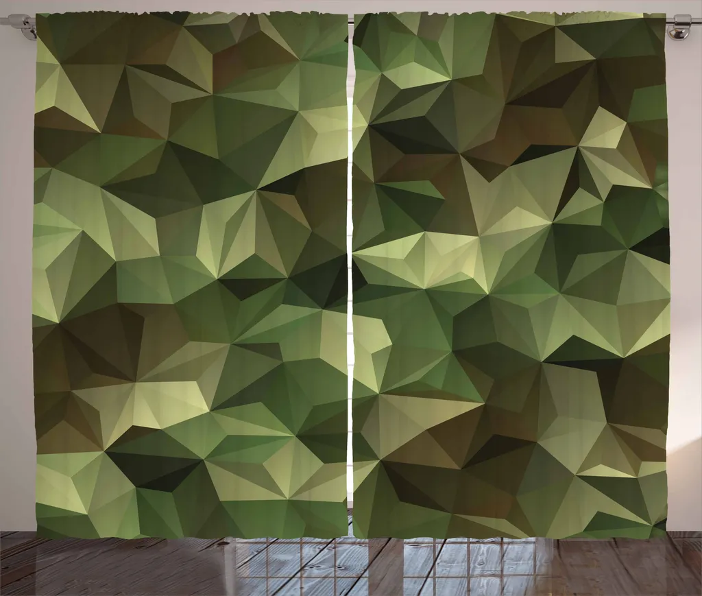 Tenda Poligonale ABAKUHAUS 280x175 cm Verde e Marrone per Soggiorno
