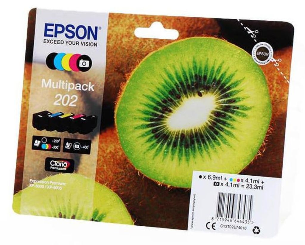 Epson Kiwi Multipack 5-colours 202 Claria Premium Ink, Produktbild 