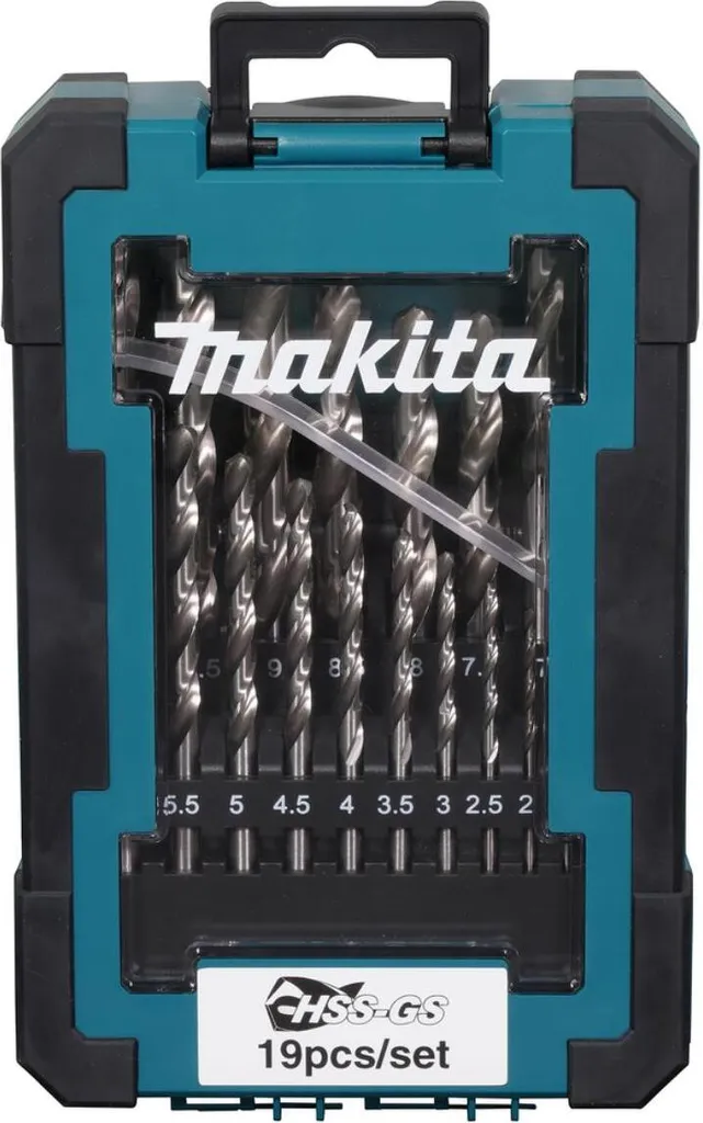 Set 19 Punte Makita HSS-GS per Metallo 1-10 mm | Kit Foratura di Precisione
