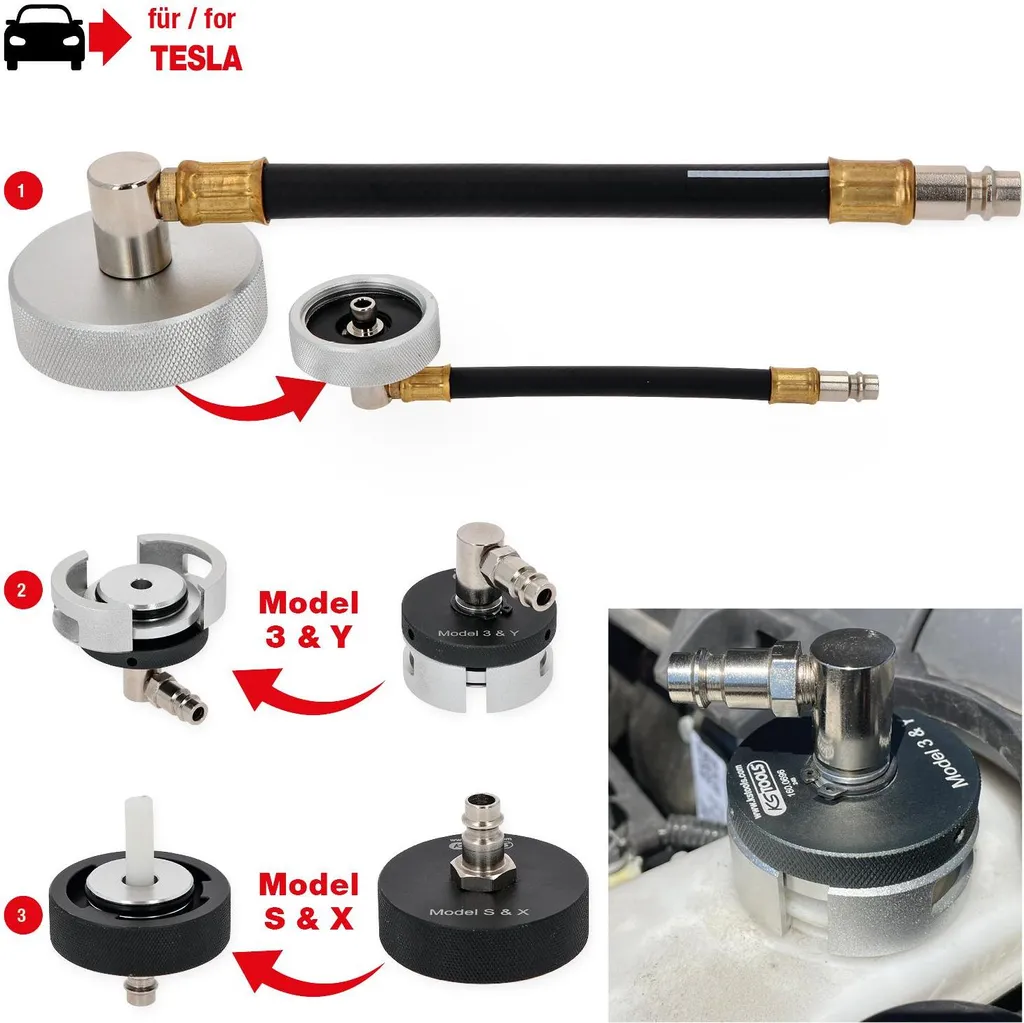 KS-Tools 160.0695 Set Spurgo Freni Tesla | Offerta Limitata 3 Pezzi - 2