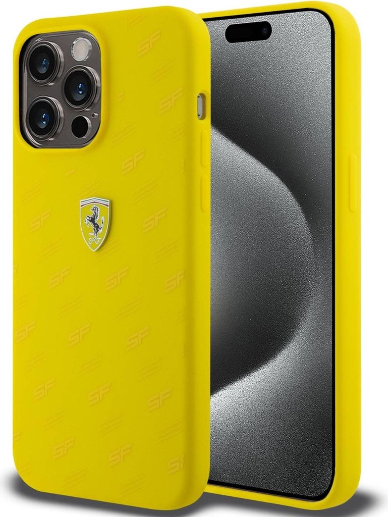 Ferrari iPhone 15 Pro Back cover case - Yellow