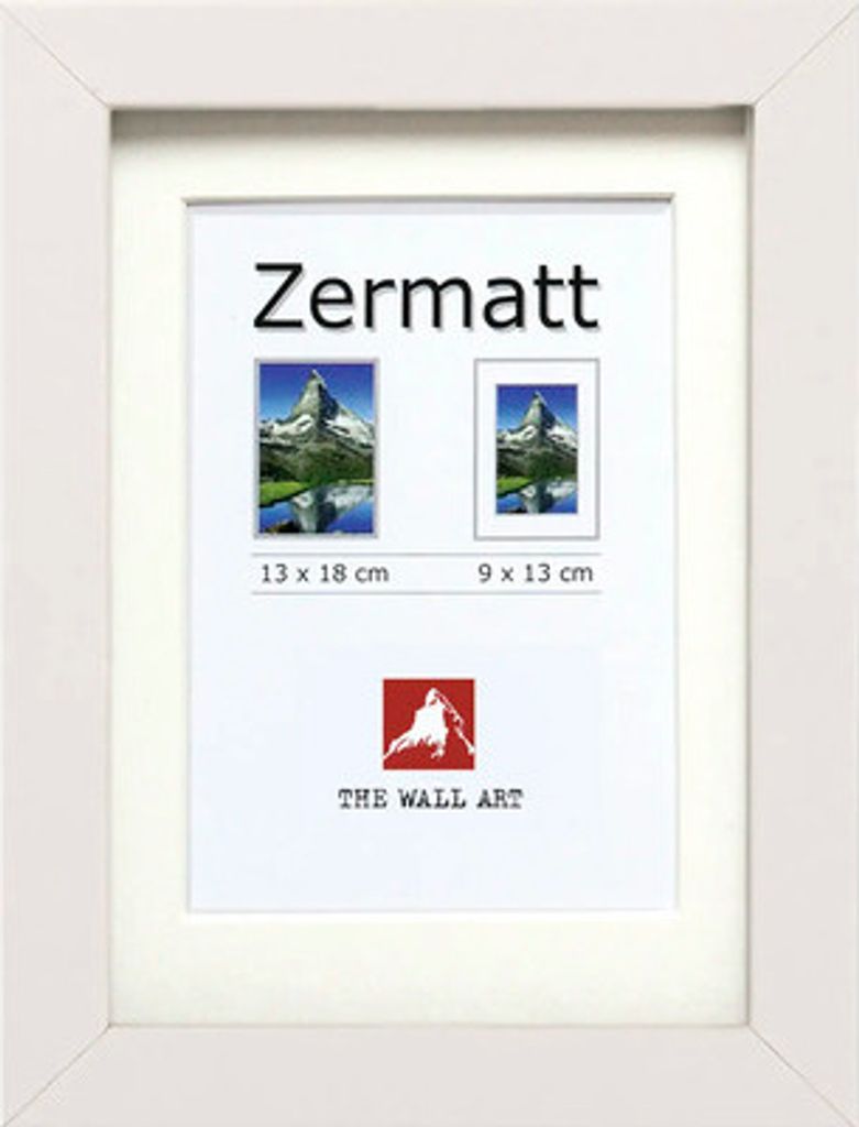 Portraitrahmen MDF Zermatt weiß 13x18 cm