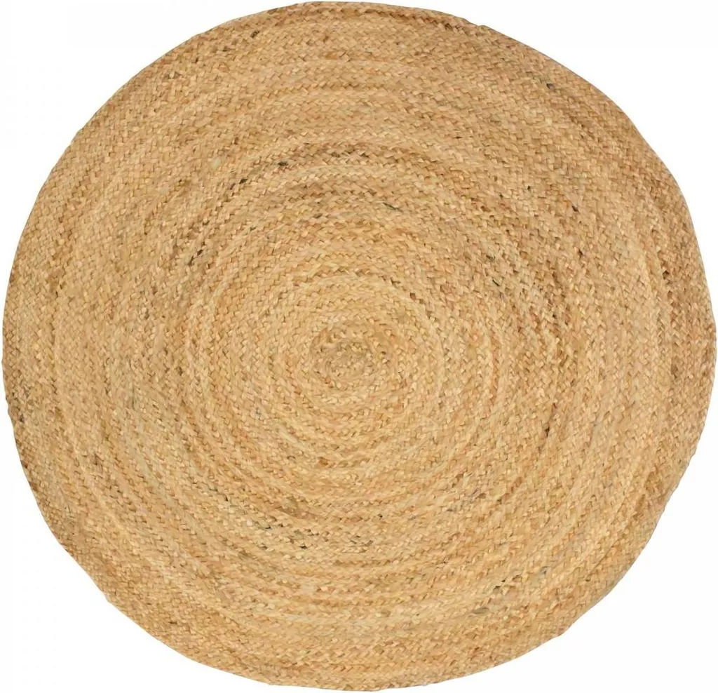 Tapis rond en jute pour décoration bohème - Motif SUNNY 150 cm