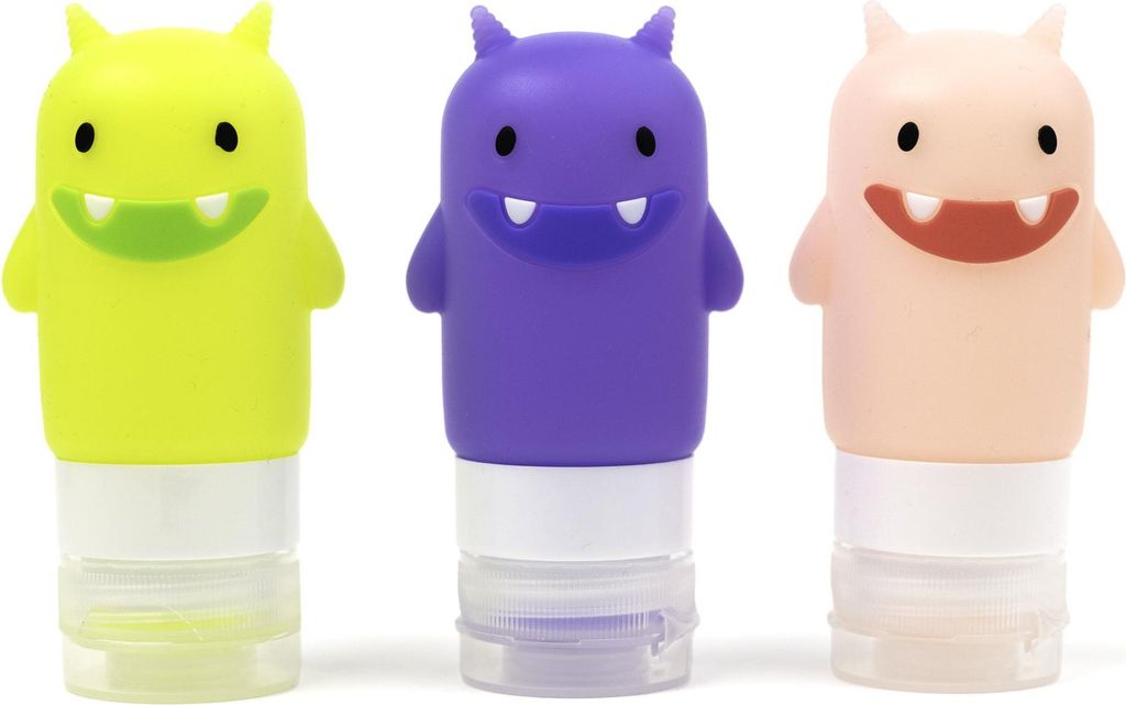 Yumbox Squeezie Monster Flaschen - Silikon Quetschflaschen für Kinder