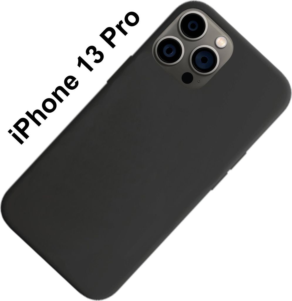 Schutzhülle für iPhone 13 Pro Silikon Case Matt Schwarz Cover Tasche Bumper Neu